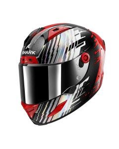 Shark Aeron Edgy Helmet - Carbon/Red/Chrome